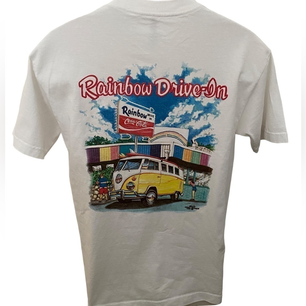 RAINBOW Drive-In Hawaii Nostalgia Hawaiian Foodie Tee Shirt Unisex M Medium RARE